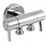 Solid Brass Chrome Toilet Bidet Spray 1 Inlet 2 Outlet Diverter Only